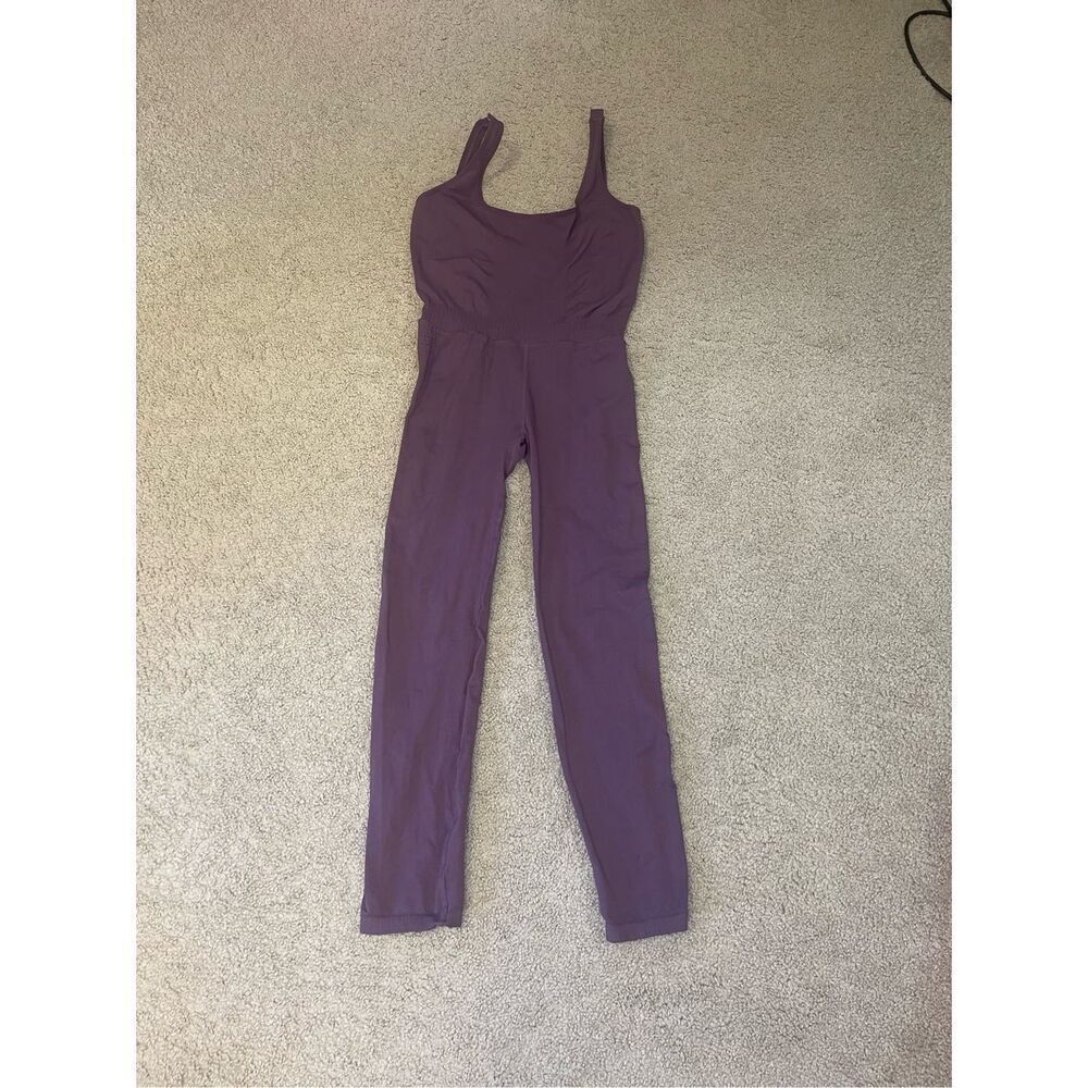 Women's Plum Scoop-Neck Jumpsuit